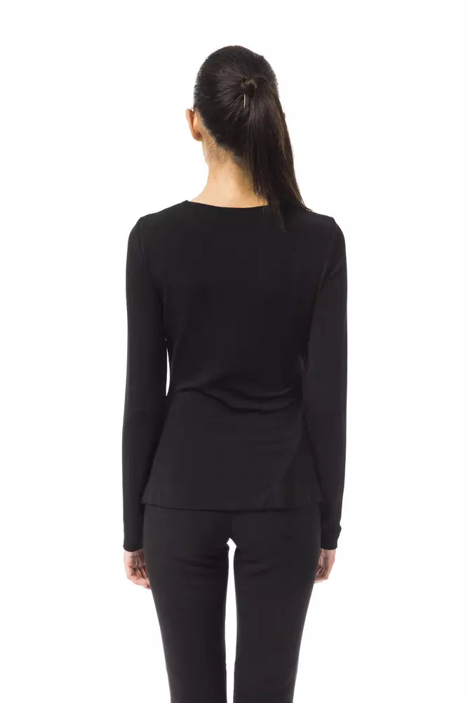 Zwarte Viscose Dames Top