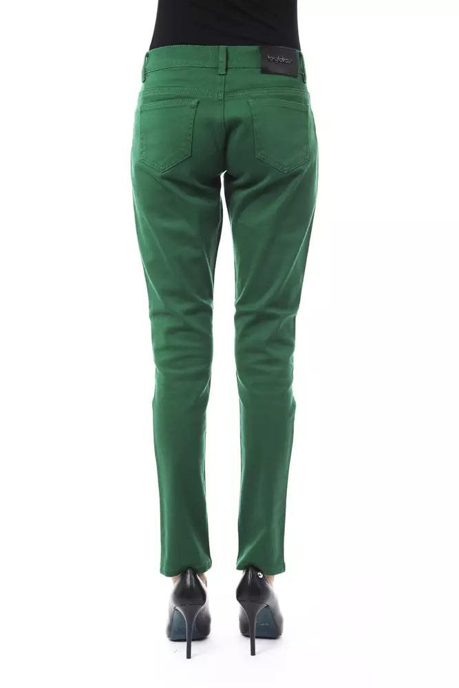 Green Cotton Women Pant