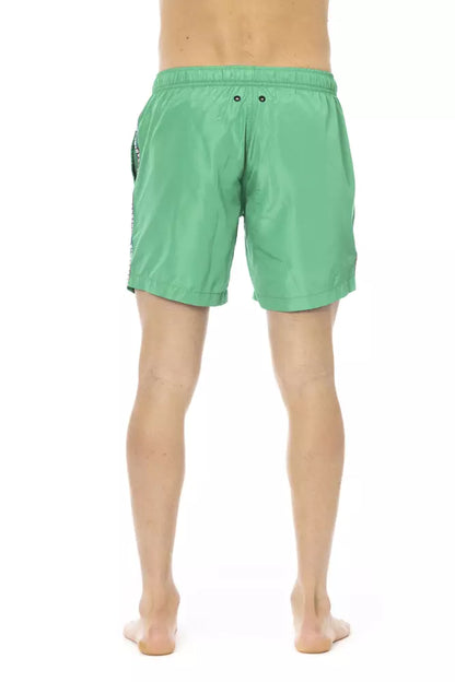 Groene Polyester Heren Zwemshort