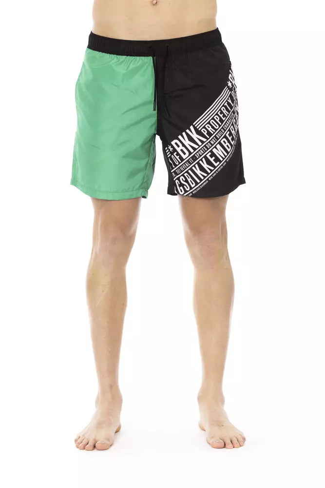 Groene Polyester Heren Zwemshort