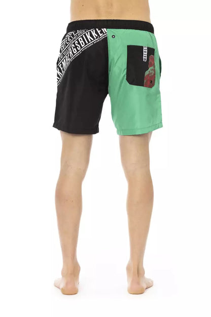 Groene Polyester Heren Zwemshort