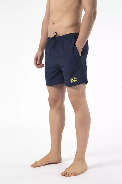 Blauwe Nylon Heren Zwemshort