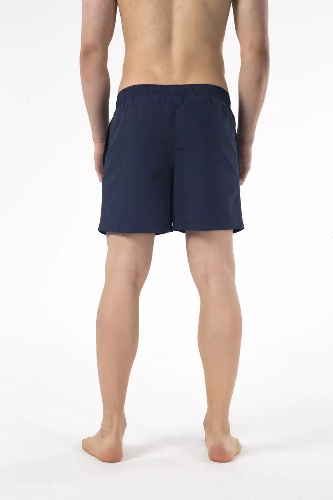 Blauwe Nylon Heren Zwemshort