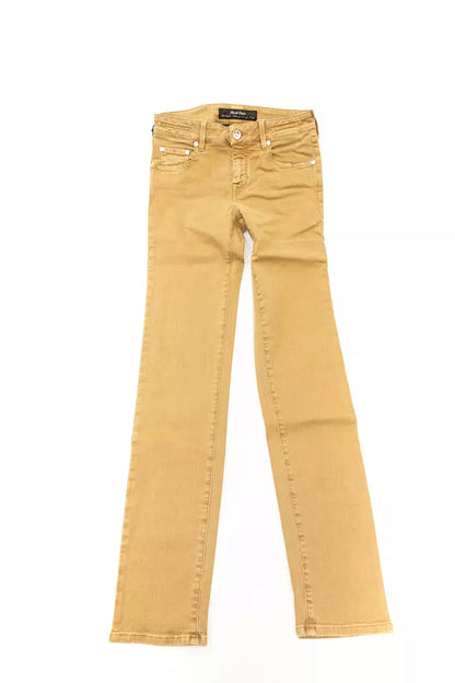 Beige katoenen damesjeans