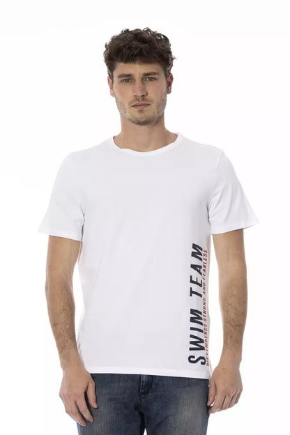 Wit katoenen heren T-shirt