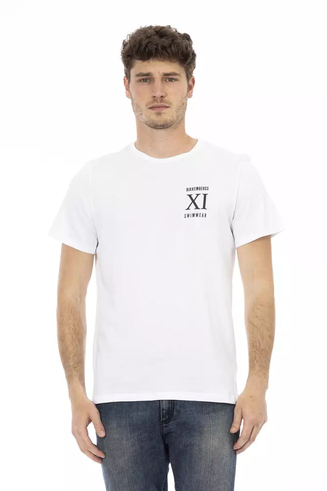 Wit katoenen heren T-shirt