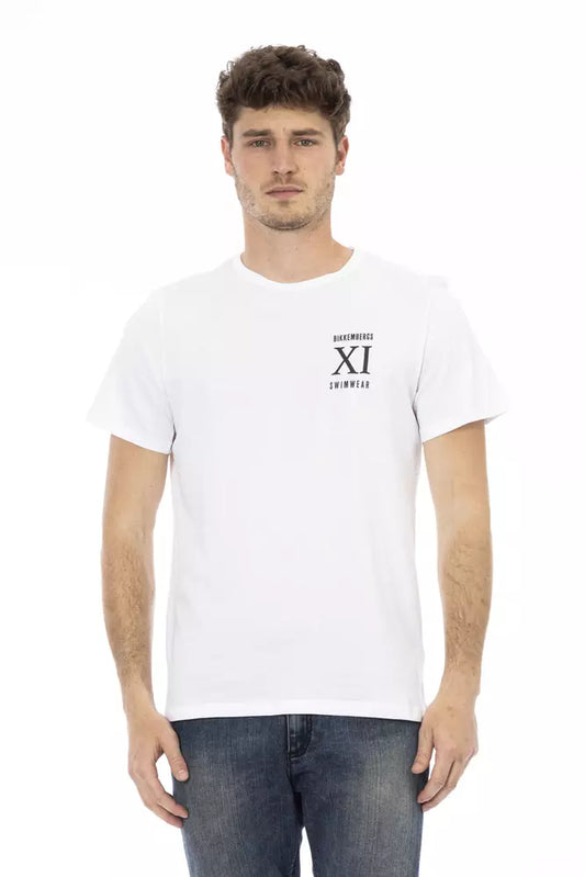 Elegante witte T-shirt met print aan de voorkant