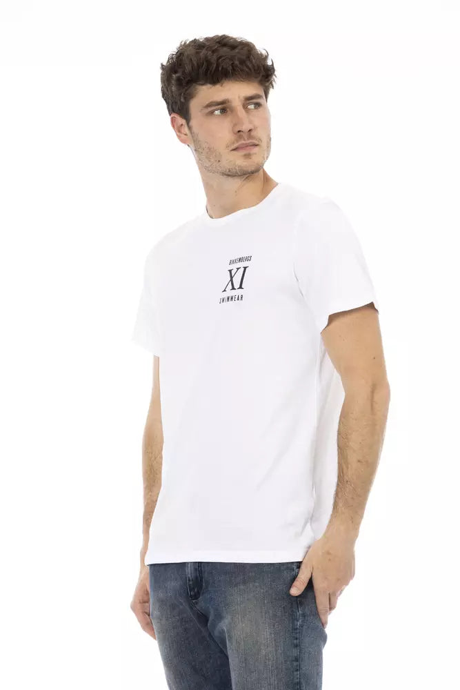 Wit katoenen heren T-shirt