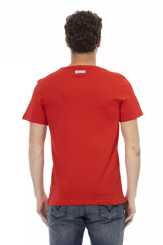 Rood katoenen heren T-shirt