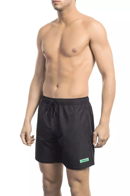 Zwarte polyester heren zwemshort