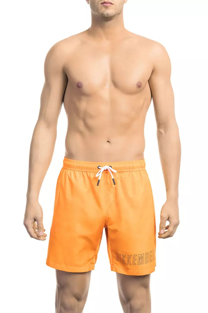 Oranje Polyester Heren Zwemshort