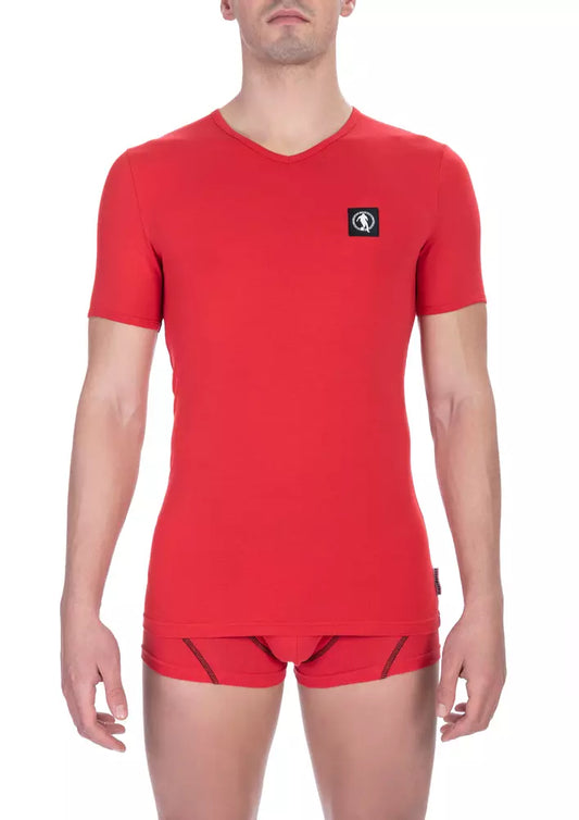 Rood katoenen heren T-shirt