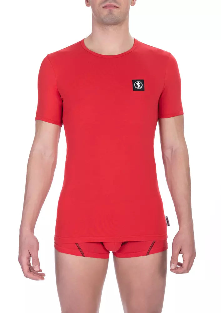 Rood katoenen heren T-shirt