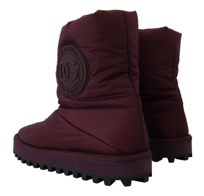 Elegante Bordeaux Mid Calf Laarzen