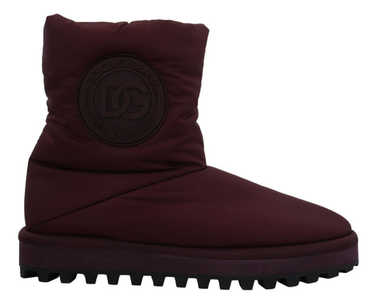 Elegante Bordeaux Mid Calf Laarzen