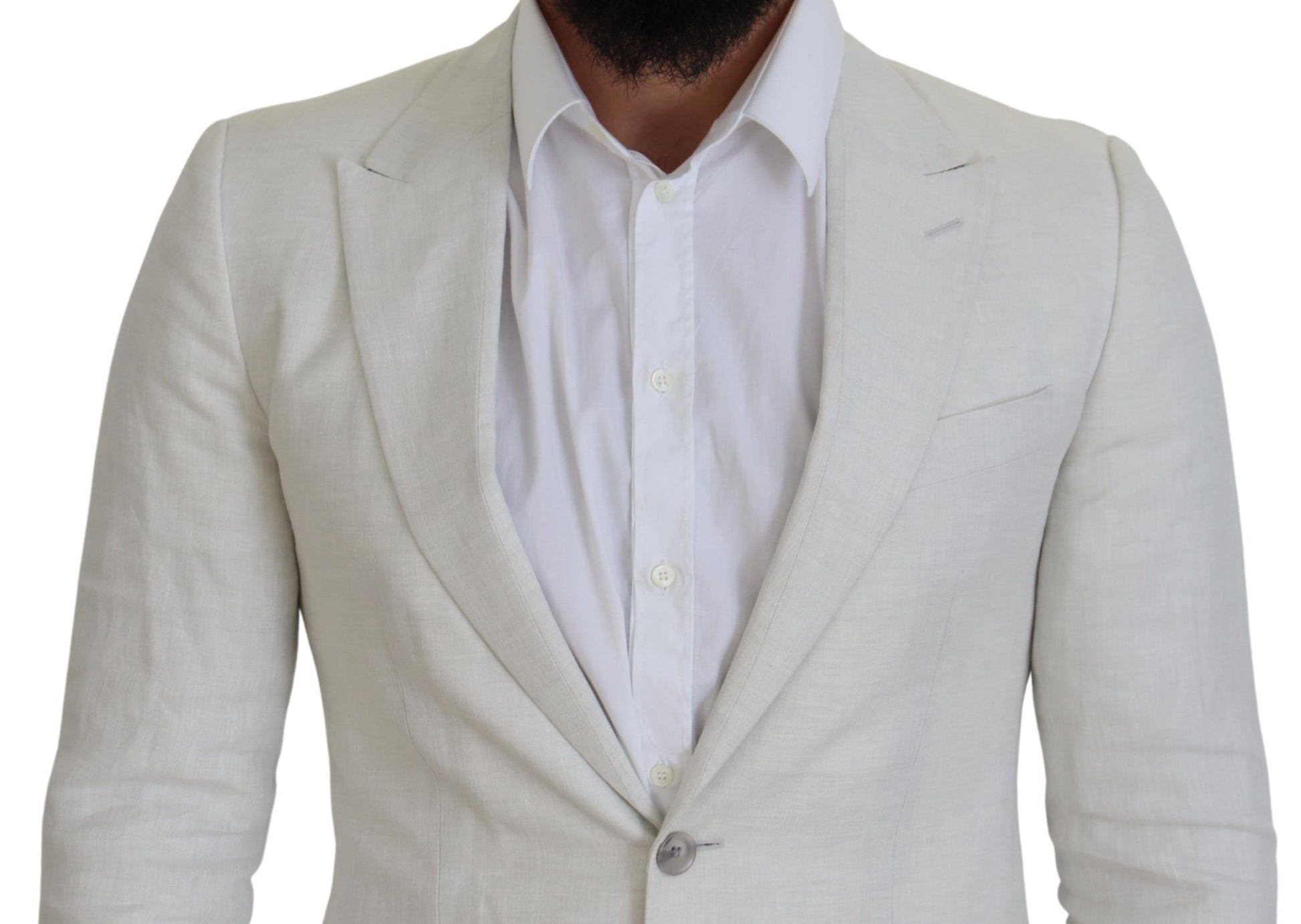 Elegante witte Sicilia enkelrijs blazer