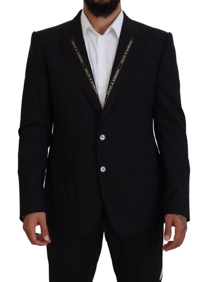 Siciliaanse stijl zwarte enkelrijs blazer