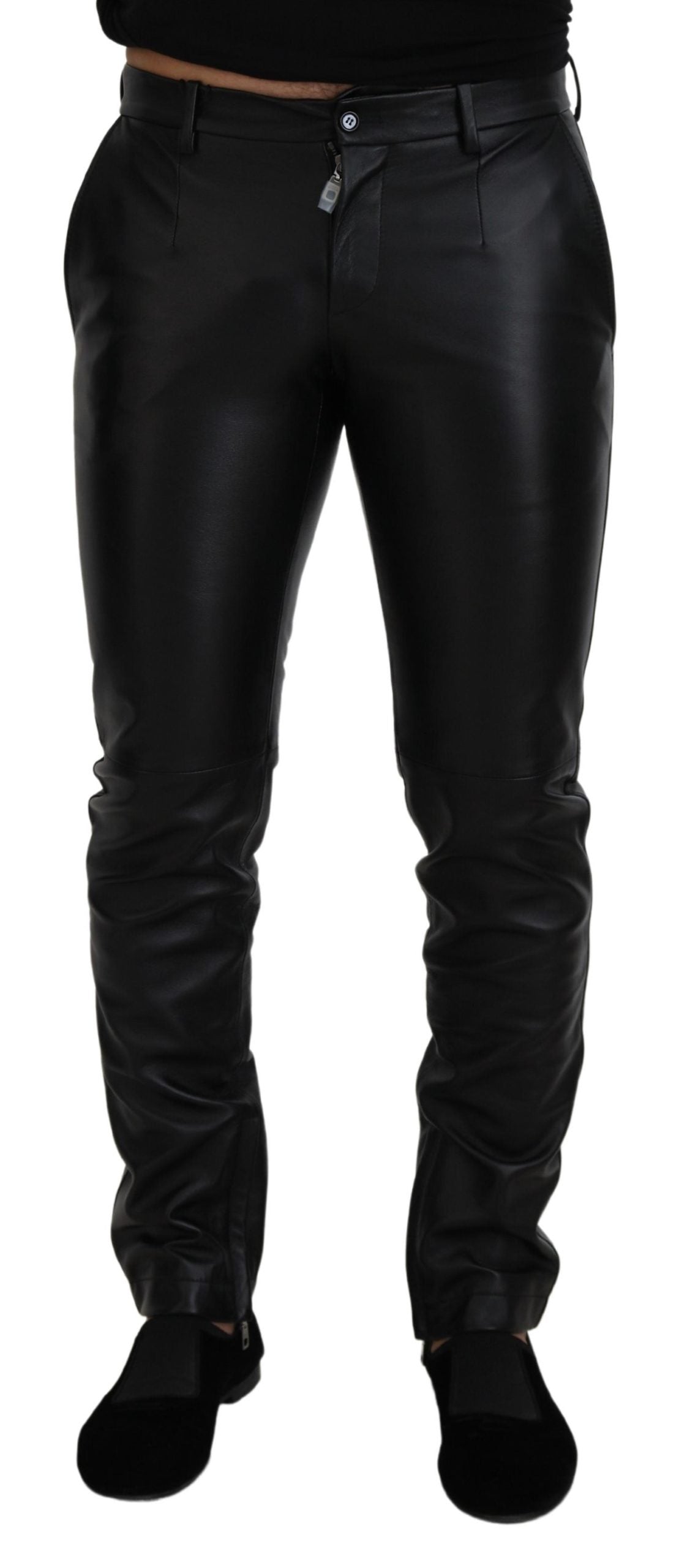 Elegant Black Agnello Trousers for Men