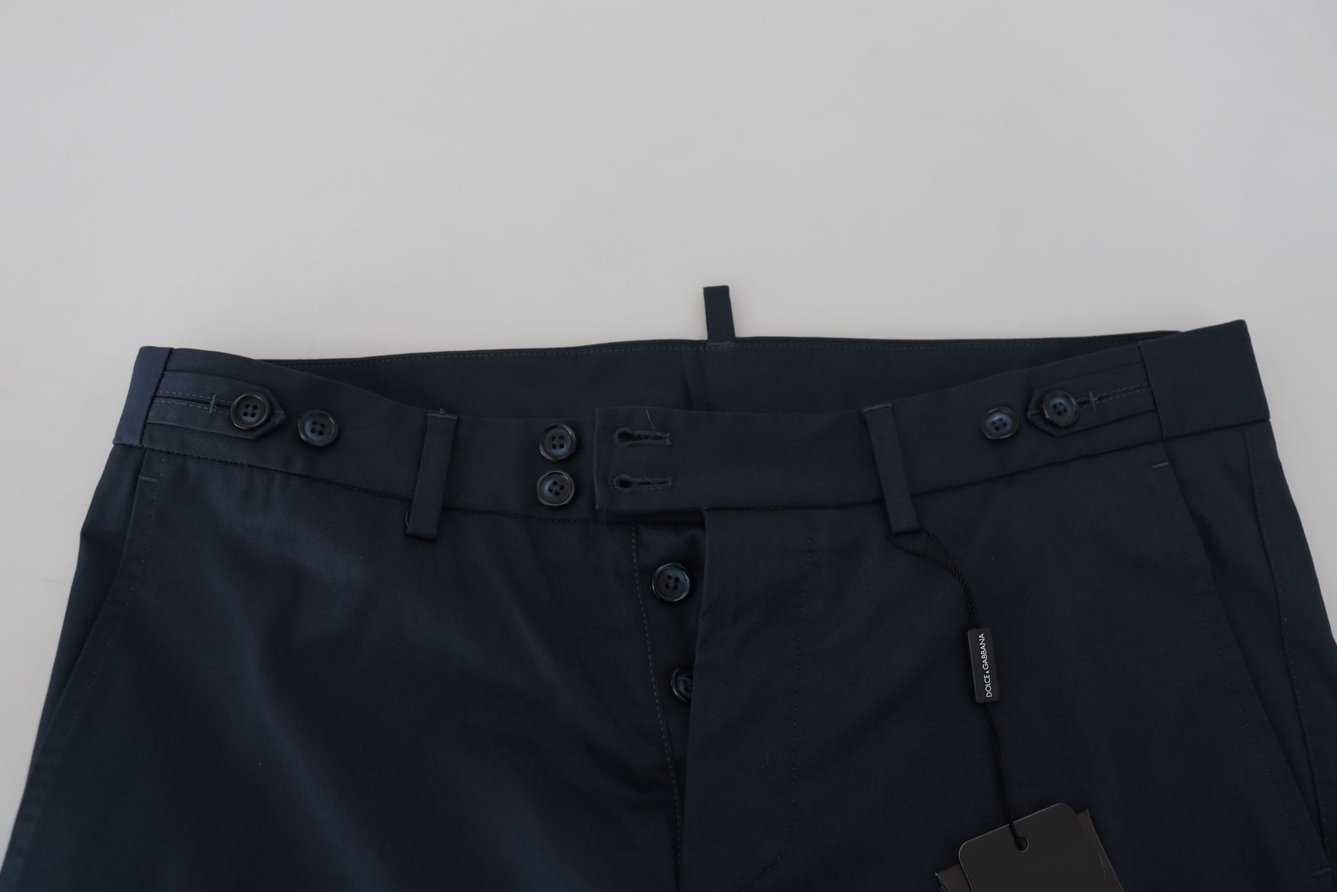 Elegante blauwe shorts van katoenmix