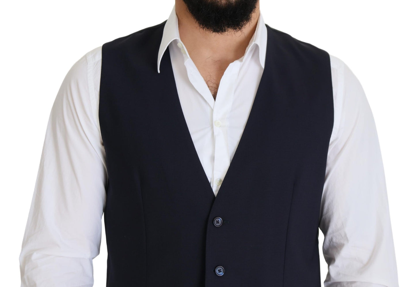 Elegante donkerblauwe formele vest