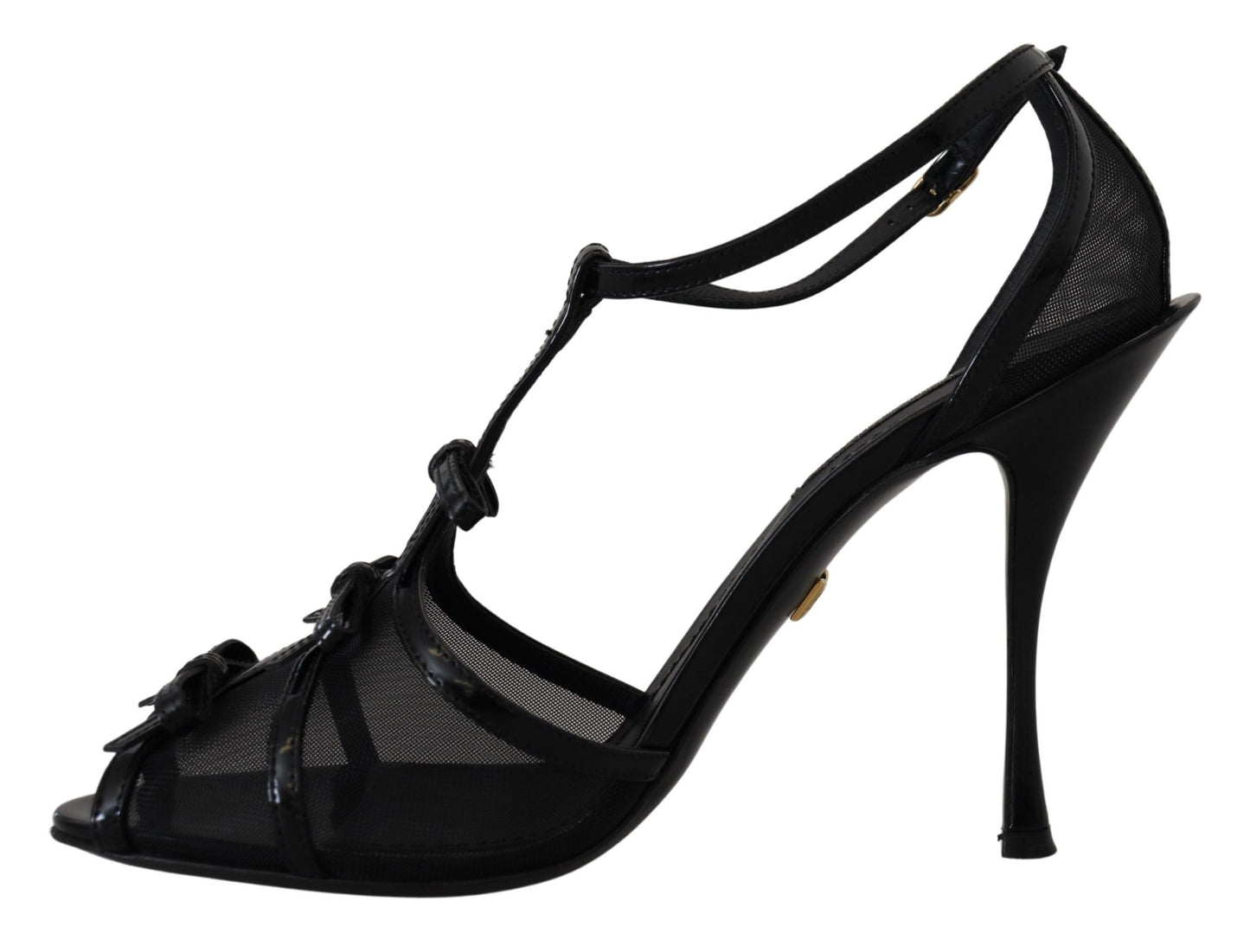 Elegant Black Stiletto Heeled Sandals