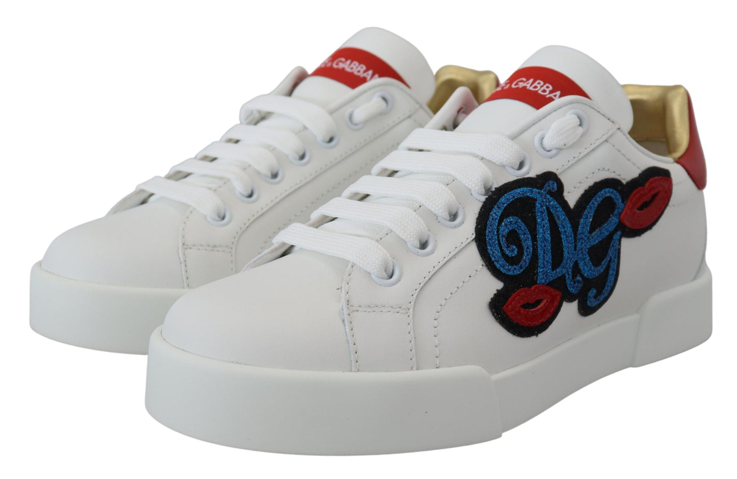 Sprankelende witte Portofino sneakers