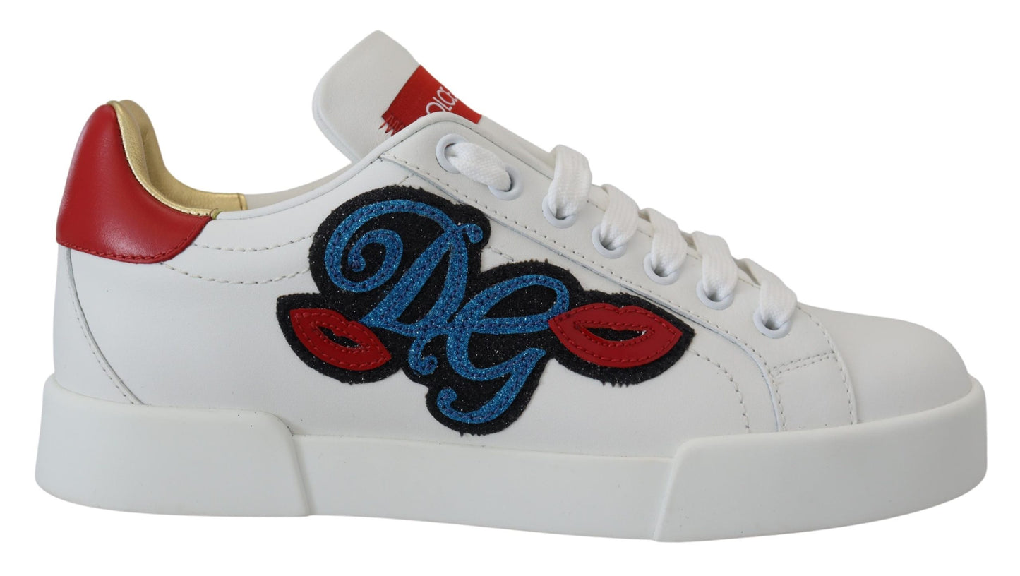 Sprankelende witte Portofino sneakers