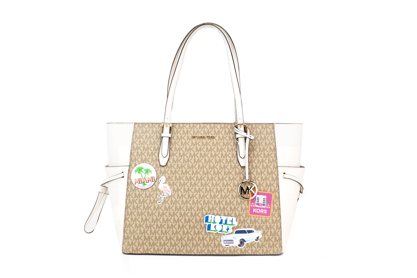 Gilly Grote Reis Miami Print Signature PVC Tote Handtas Portemonnee