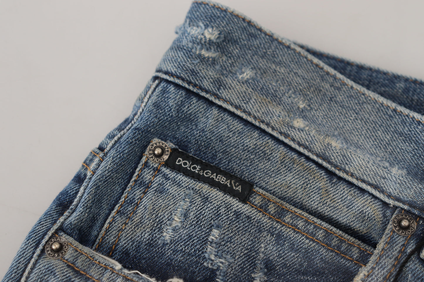 Stunning Tattered Denim Italian Jeans