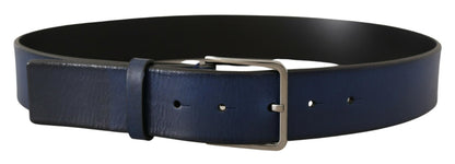 Elegante Italiaanse leren riem in blauw