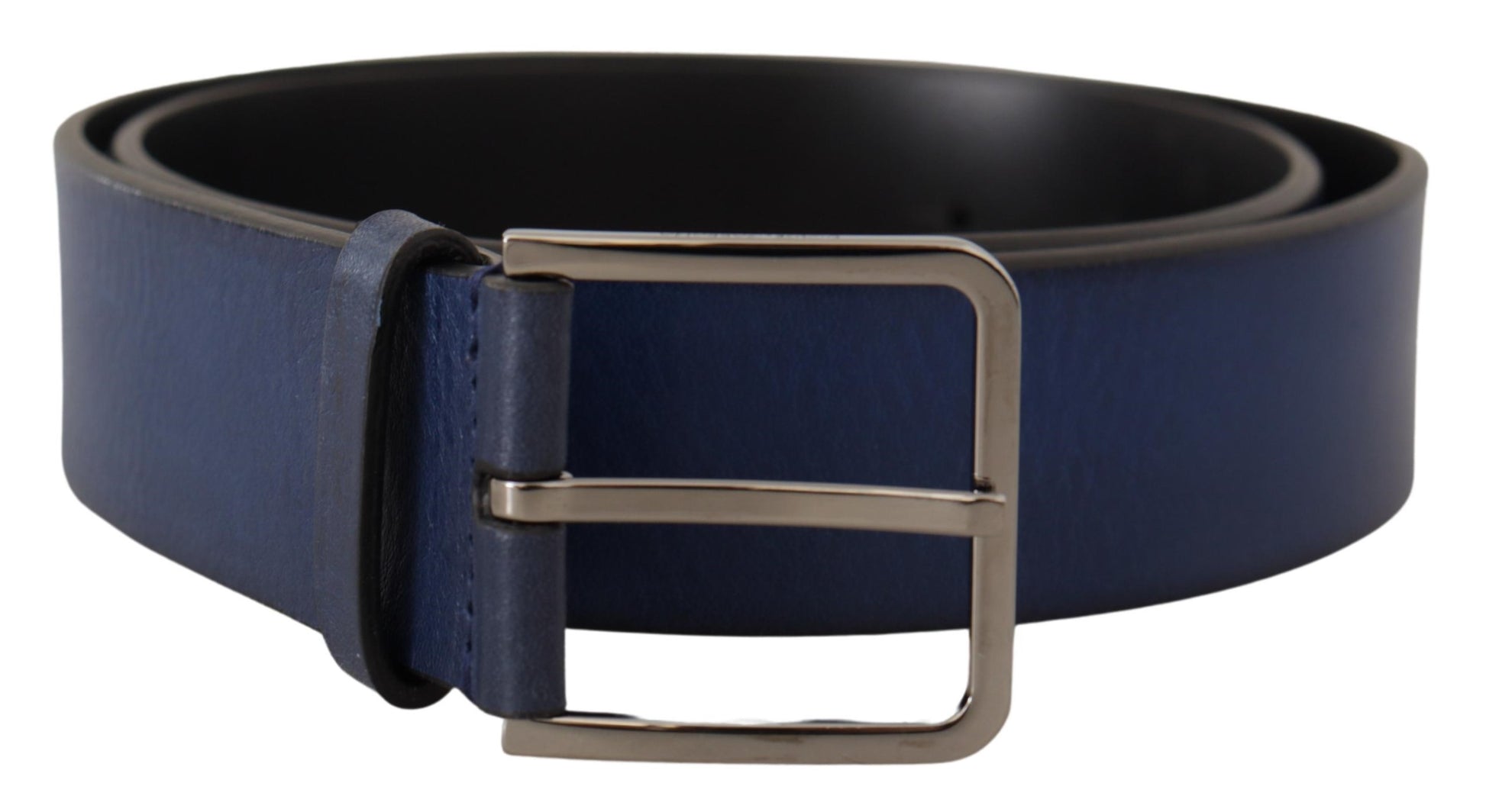 Elegante Italiaanse leren riem in blauw