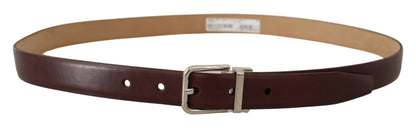 Elegante leren riem met zilverkleurige gesp