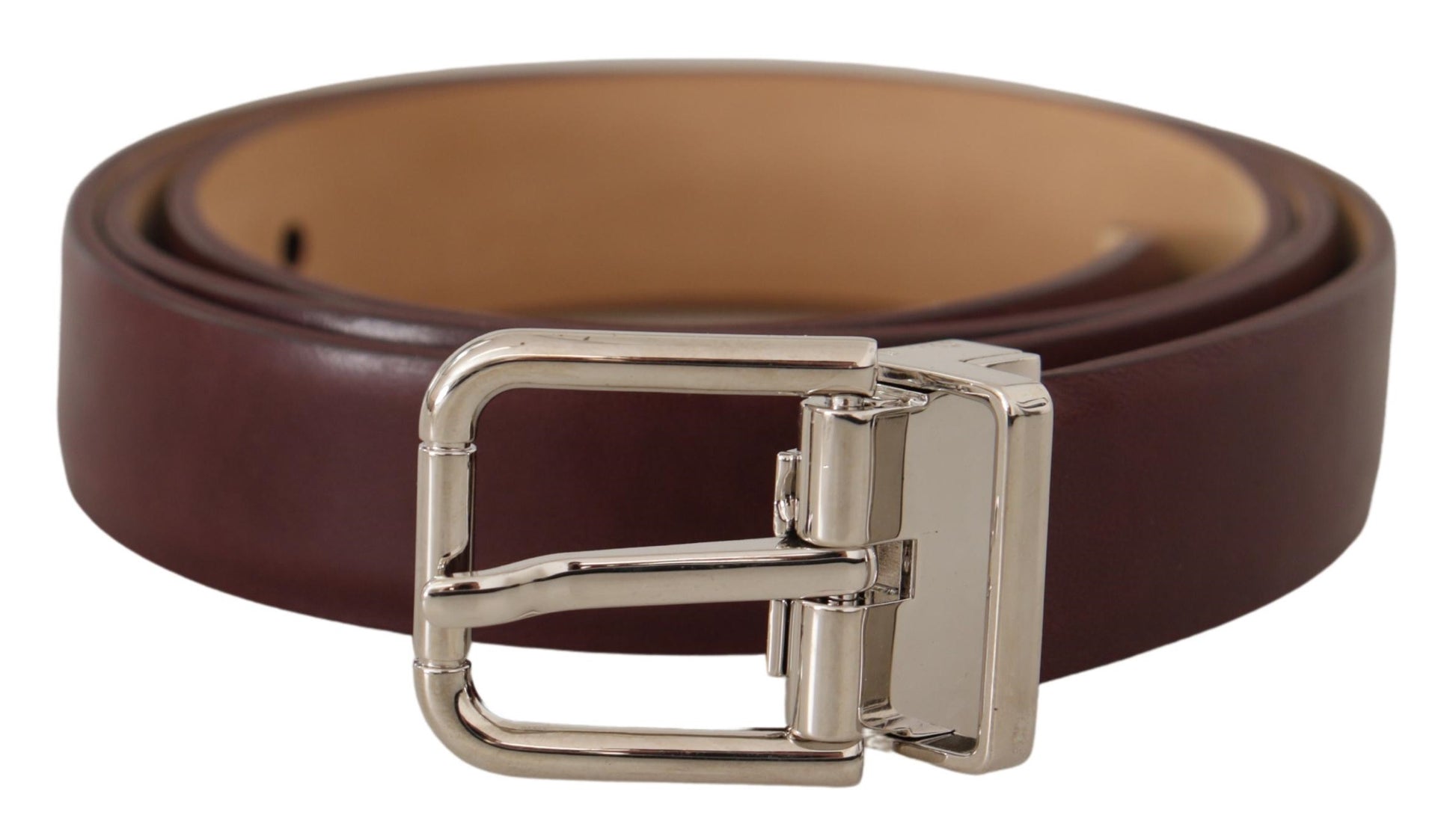 Elegante leren riem met zilverkleurige gesp