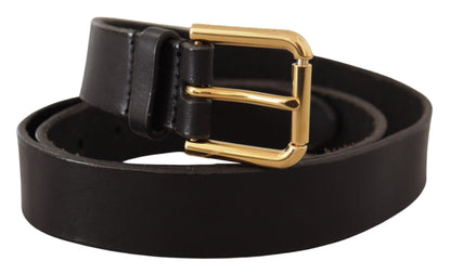 Elegante leren riem met metalen gesp