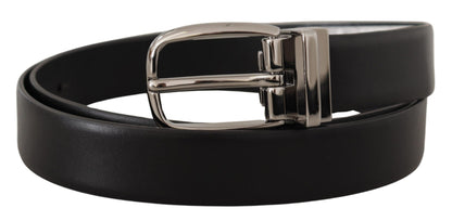 Elegante leren riem met metalen gesp