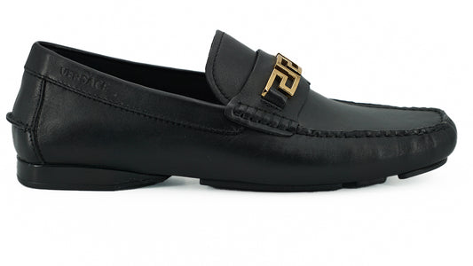 Elegante zwarte kalfsleren herenloafers