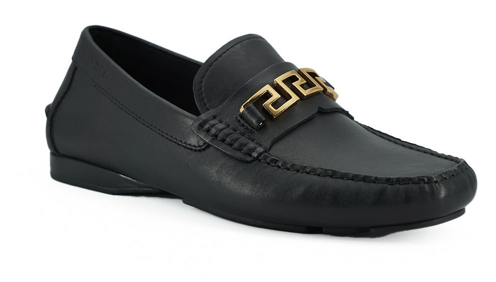 Elegant Black Calf Leather Men's Loafers