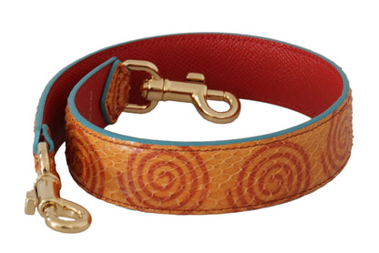 Chique oranje leren schouderband accessoire