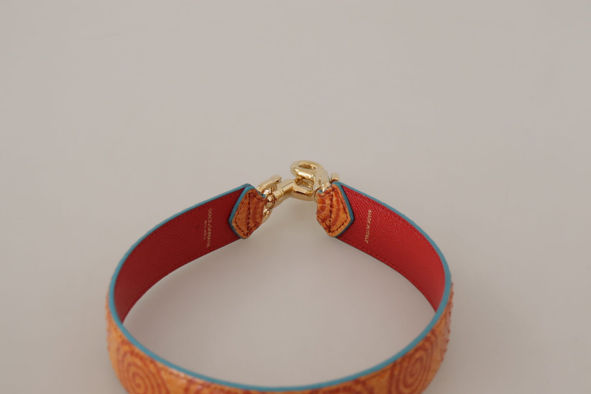 Chique oranje leren schouderband accessoire