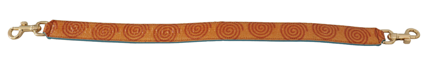 Chique oranje leren schouderband accessoire