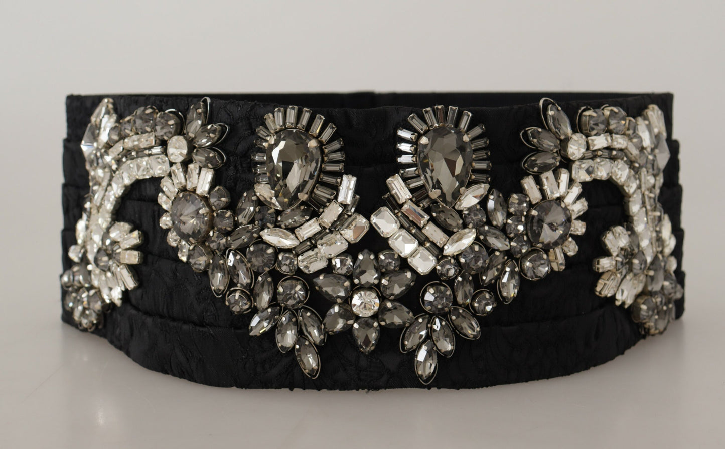 Elegante zijden riem met strass-versiering