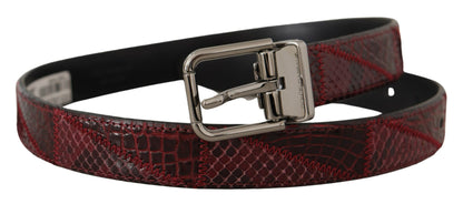 Elegante rode exotische leren riem