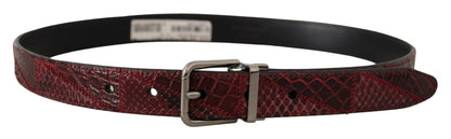 Elegante rode exotische leren riem