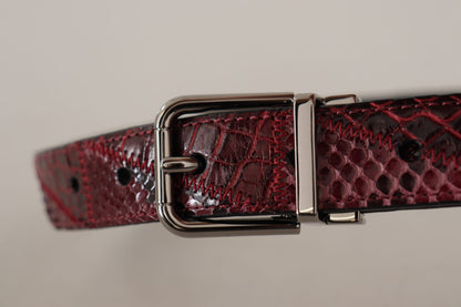 Elegante rode exotische leren riem