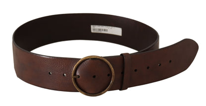 Elegante leren riem met gegraveerde gesp