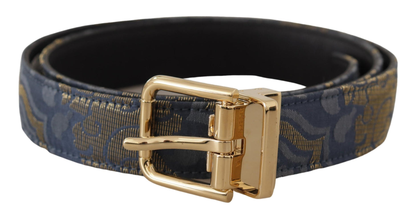 Elegante marineblauwe leren riem