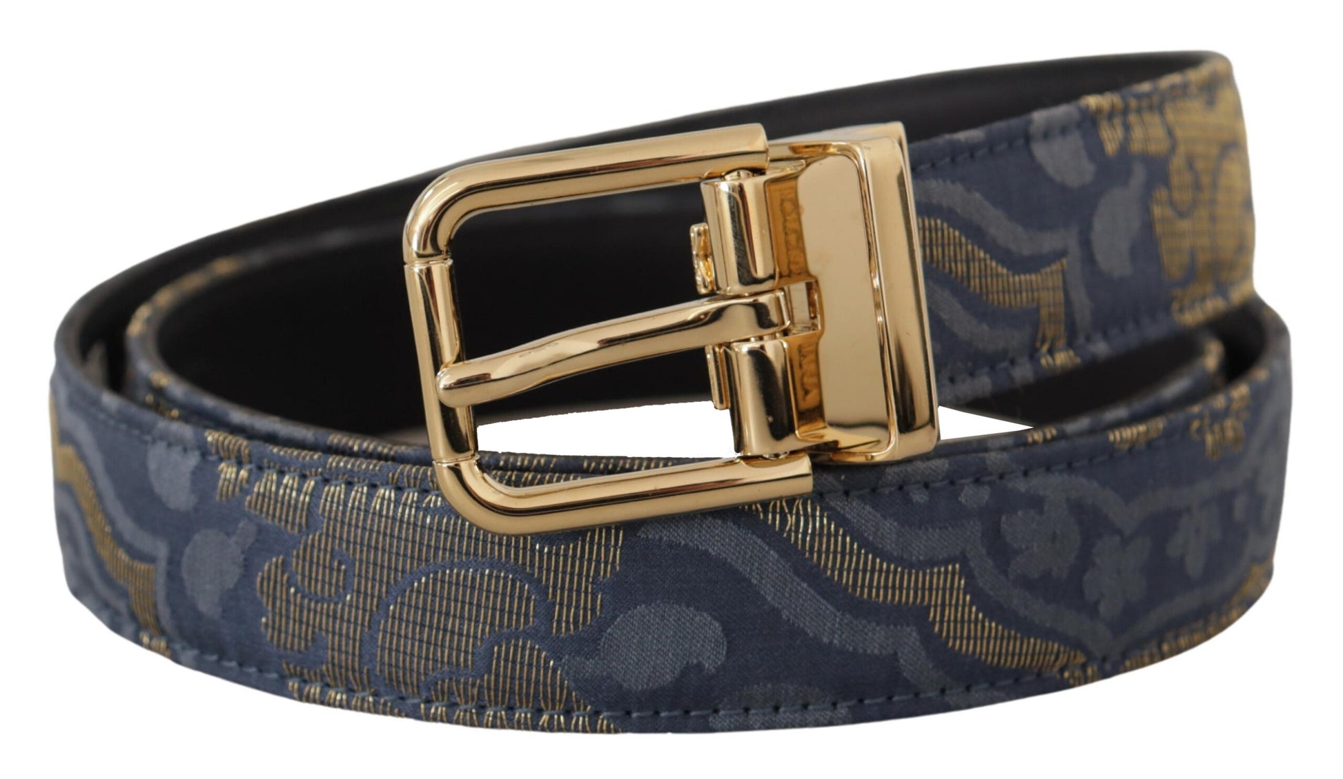 Elegante marineblauwe leren riem