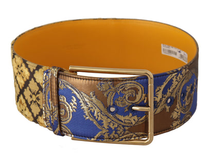 Elegante blauwe leren riem met metalen gesp