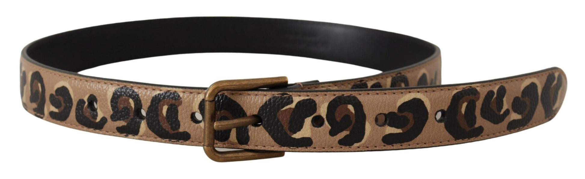 Elegante leren riem met gegraveerde gesp