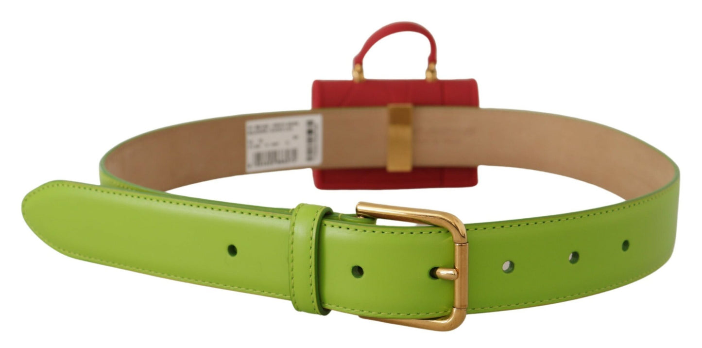 Elegante leren riem met mini-tasaccessoire